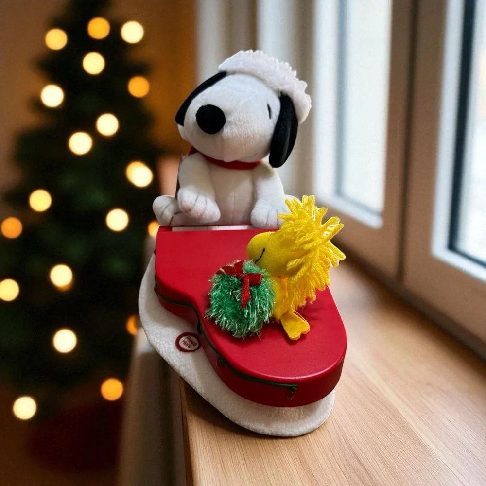 VTG Hallmark Piano Playing Snoopy‎ With Woodstock Happy Holidays lighted tested